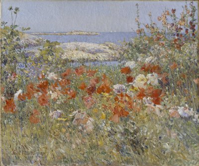 Il giardino di Celia Thaxter, Isole di Shoals, Maine, 1890 da Childe Hassam